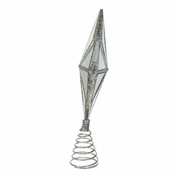 Kurt Adler 13.5-Inch Acrylic Silver Star Tree Topper