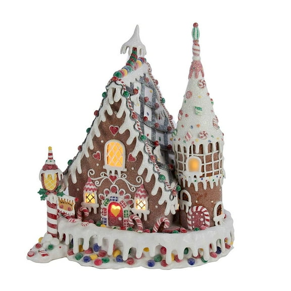 Kurt Adler 13-Inch Claydough Gingerbread Inn with C7 Bulb