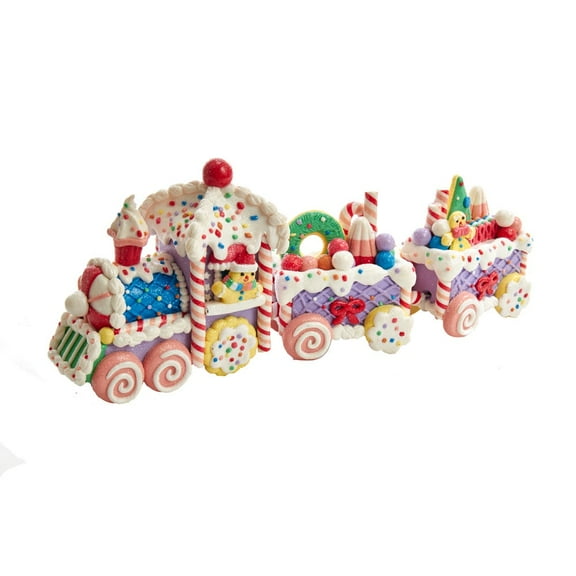Kurt S. Adler Claydough Gingerbread and Candy Train Set, 13.5"