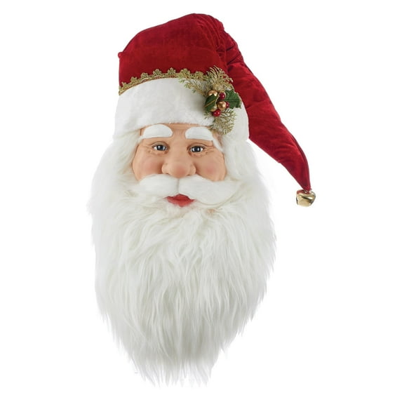 Kurt Adler 14.6 Inch Fabric Mache Musical Santa Head