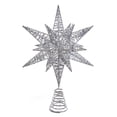 thumbnail image 1 of Kurt Adler 15.5-Inch Silver Glitter Wire 3D Star Treetop, 1 of 4