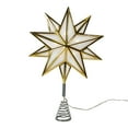 thumbnail image 1 of Kurt Adler 15-Inch 10-Point Warm White LED Gold Star Tree Topper, 1 of 4