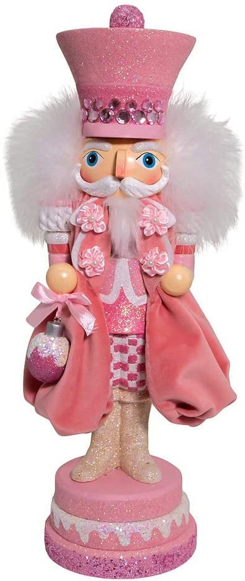 15-Inch Pink Velvet Hollywood Sweet Soldier Nutcracker