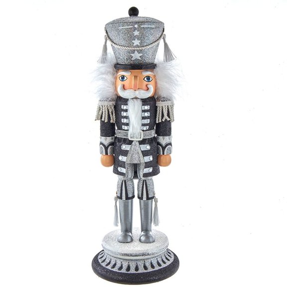 Kurt Adler 15-Inch Hollywood Silver/Black Soldier Nutcracker