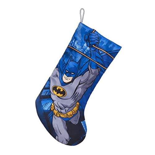 Kurt Adler 17.75-Inch Blue and Gray Printed Batman Christmas Stocking