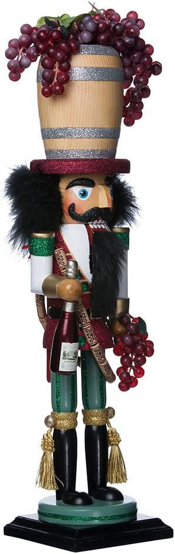 Kurt Adler 18.9" Hollywood Wine Barrel Hat Nutcracker