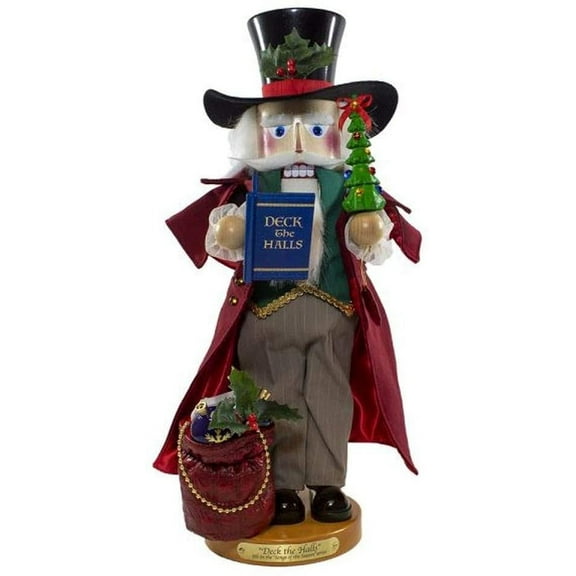 Kurt Adler 18.9-Inch Musical Deck The Halls Nutcracker