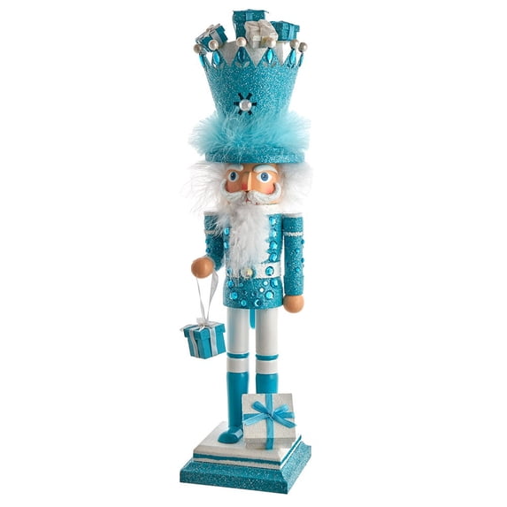 Kurt Adler 18-Inch Hollywood Blue Giftbox Soldier Nutcracker