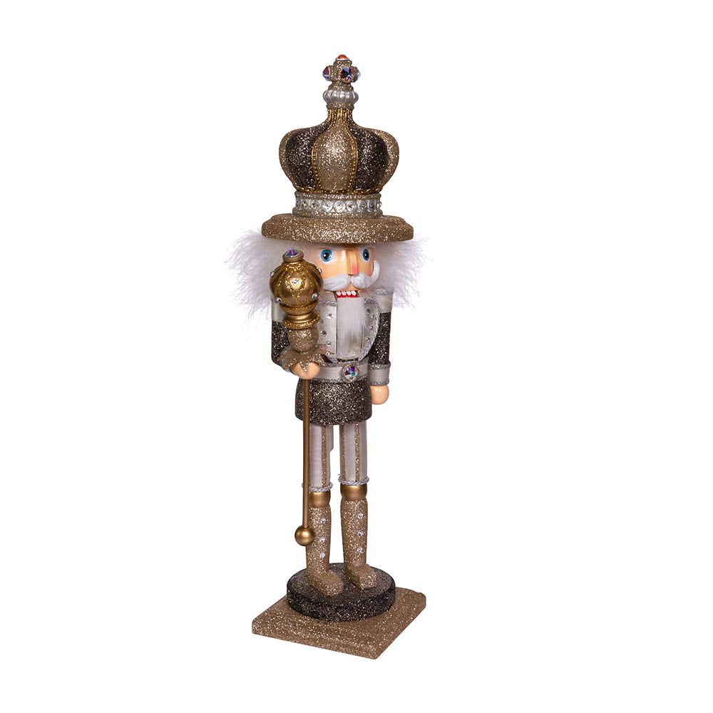 Kurt Adler 18-Inch Hollywood? Platinum and Gold Nutcracker with Swarovski Stones