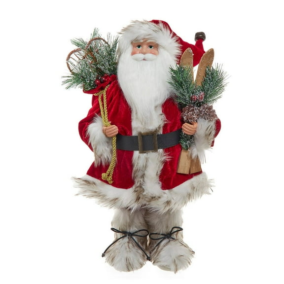 Kurt Adler 18-Inch KSA Kringles Rustic Santa with Skis