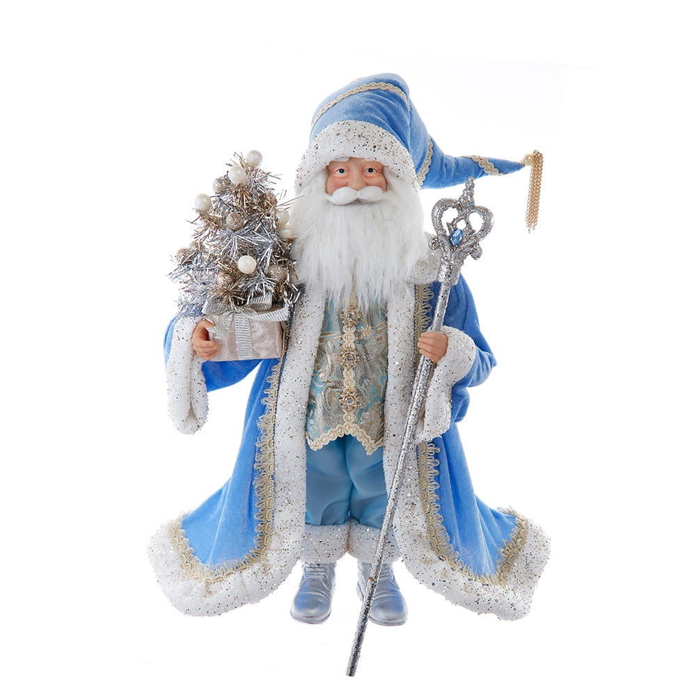 サンタ人形 水色 サンタ人形 水色 Blue Santa Claus