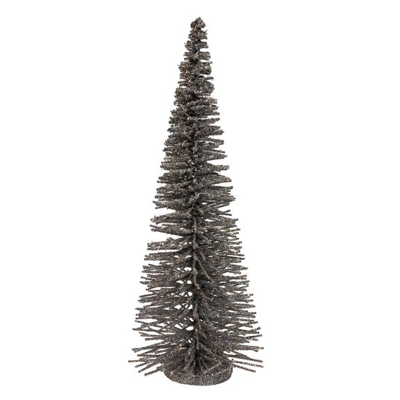 Kurt Adler 19.7" Silver Glittered Tree with Base