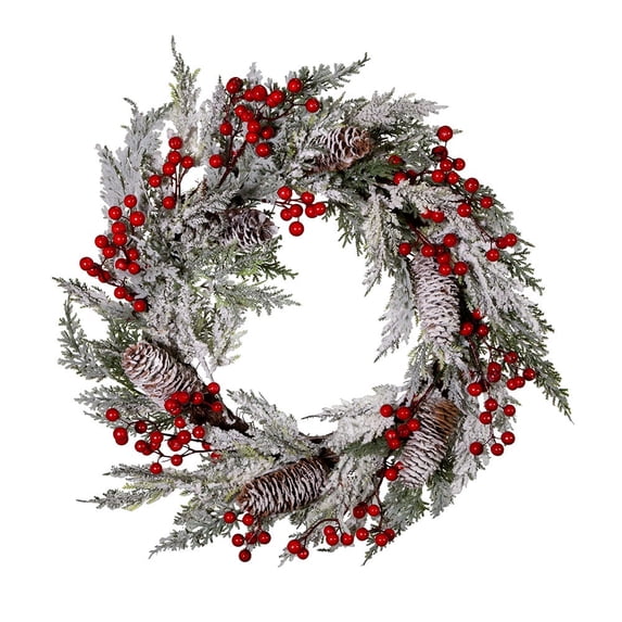 Kurt S. Adler H4016 Wreath, Brown, Red