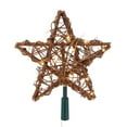 thumbnail image 1 of Kurt Adler 20-Light Fairy Light Natural Rattan Star Tree Topper, 1 of 5