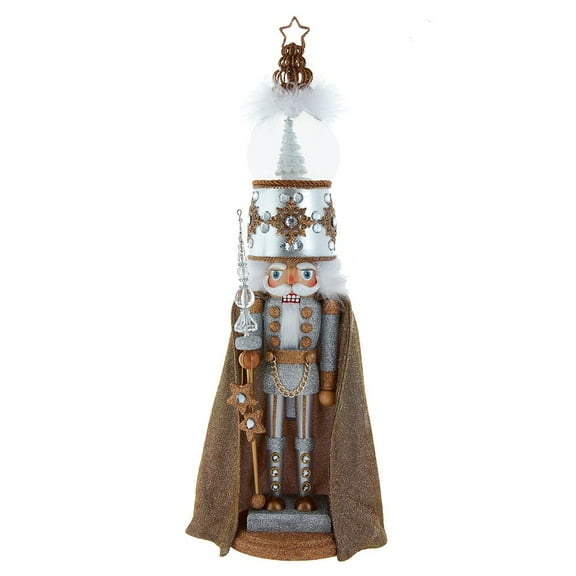 Hollywood Nutcrackers HA0778 22 in. Musical Gold & Silver Nutcracker with Water Globe