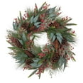 thumbnail image 1 of Kurt Adler 24-Inch Decorated Unlit Rattan with Pinecones Wreath, 1 of 1