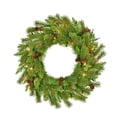thumbnail image 1 of Kurt Adler 24-Inch Pre-Lit Multi-Colored Incandescent Pinecone Wreath, 1 of 4
