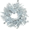 thumbnail image 1 of Kurt Adler 24-Inch Un-Lit Decorated White Rattan Wreath, 1 of 4