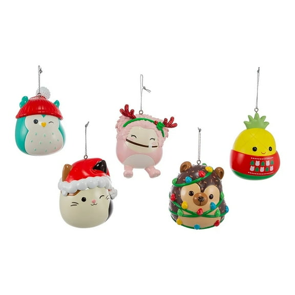 Kurt Adler 3.5" Squishmallows Blow Mold Ornaments, Set Of 5, Assortment