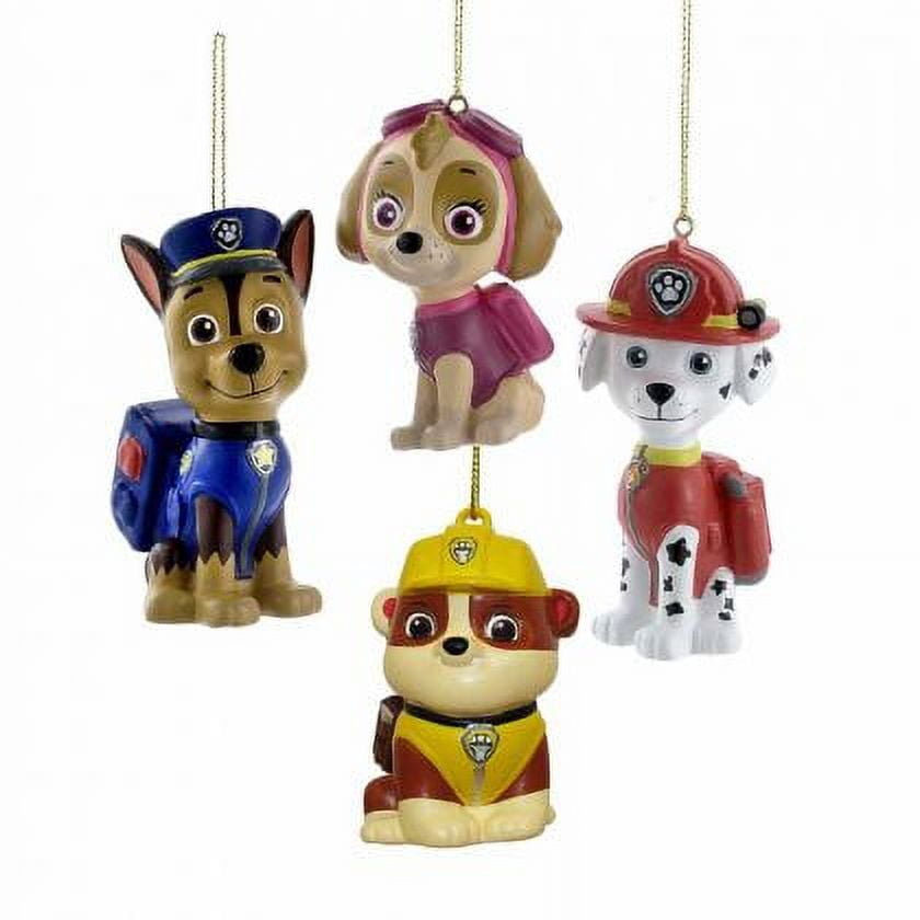 Kurt Adler 3-Inch - 3.5-Inch Paw Patrol Blow Mold Ornament Set of 4