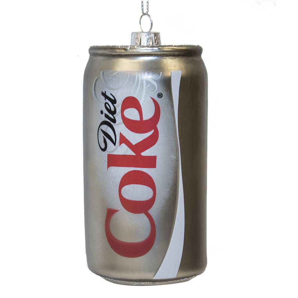 Kurt Adler 4.375-Inch Glass Diet Coke Can Ornament