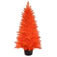 thumbnail image 1 of Kurt Adler 4.5-Foot Battery-Operated Pre-Lit Halloween Orange Potted Tree With Orange LED Lights, 1 of 7