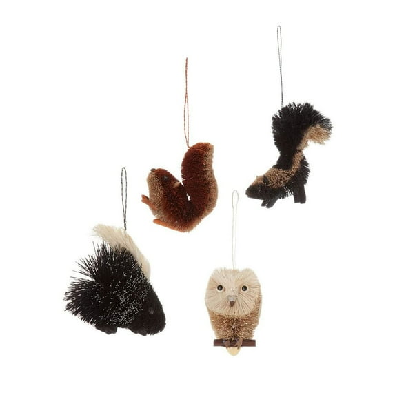 Kurt Adler 4" Buri Woodland Animal Ornament 4 Assorted