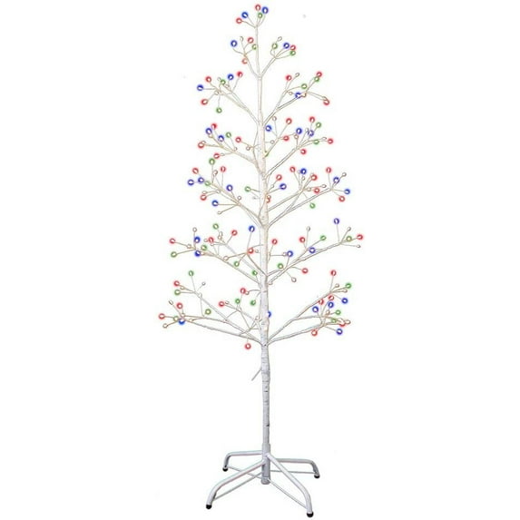 Kurt Adler 4-Foot White Birch Twig Tree with Multi-Color 8-Function Lights
