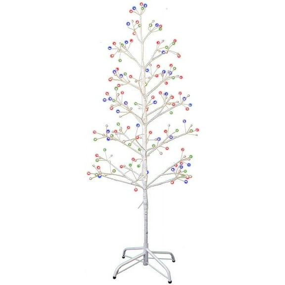 Kurt Adler 4-Foot White Birch Twig Tree with Multi-Color 8-Function Lights