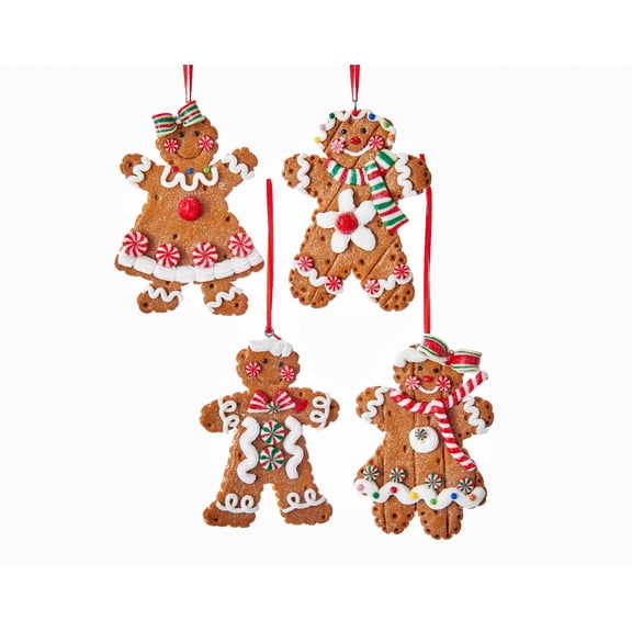 Kurt Adler 4"Gingerbread Boy/Girl Ornament 4/A