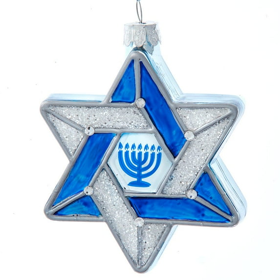 Kurt Adler 4-Inch Noble Gems™ Glass Star Of David Ornament