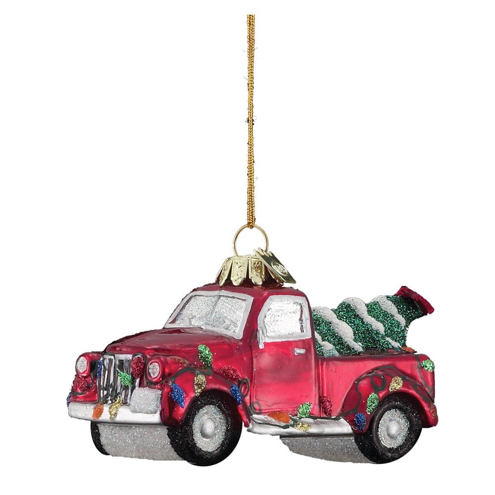 Kurt Adler Noble Gems Glass Truck Ornament