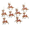 thumbnail image 1 of Kurt Adler 4-Inch Wooden Reindeer 8-Piece Ornament Set, 1 of 4