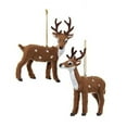 thumbnail image 1 of Kurt Adler 4" Plush Reindeer Ornament 2/asstd, 1 of 5