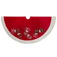 thumbnail image 1 of Kurt Adler 48-Inch Red Tree Skirt with Mitten Border, 1 of 4