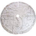 thumbnail image 1 of Kurt Adler 48-Inch Silver Hand Embroidered Treeskirt, 1 of 2