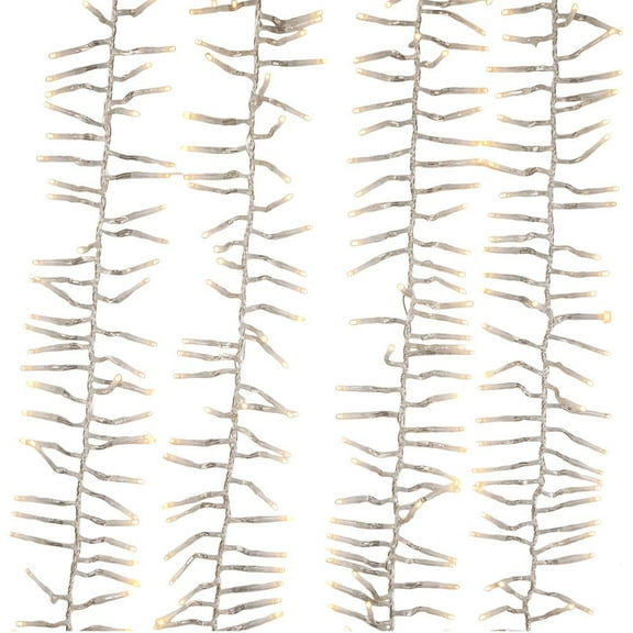 Kurt Adler 480-Light 15.7-Foot Warm White LED Connectable Cluster Garland