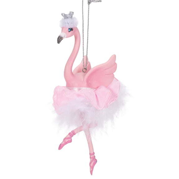 Kurt Adler 5.5-Inch Pink and White Flamingo Christmas Ornament