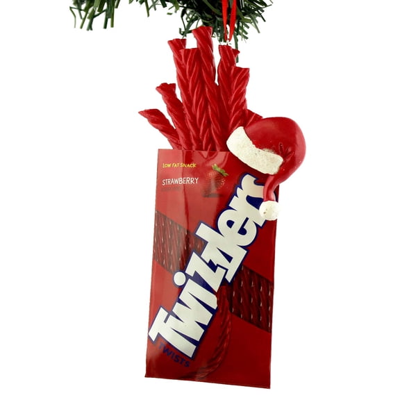 Kurt Adler 5.75-Inch Hershey's's "Twizzlers" with Santa Hat Christmas Ornament