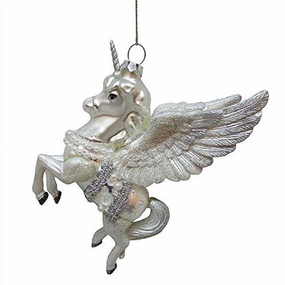 Kurt Adler 5.75-inch Glass Flying Horse Christmas Ornament