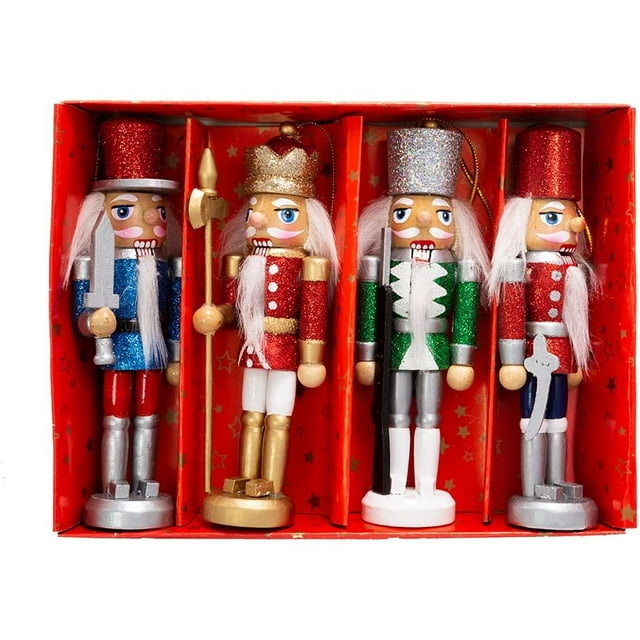 Kurt Adler 5-Inch Boxed Nutcracker Ornaments, Set of 4 - Walmart.com