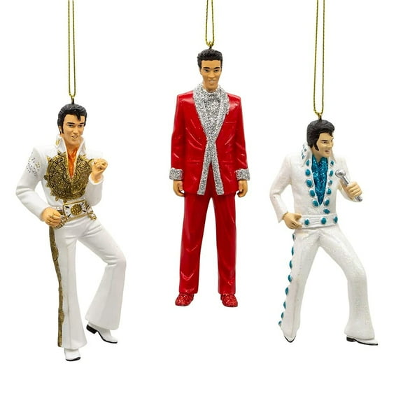 Kurt Adler 5-Inch Elvis 3-Piece Ornament Set