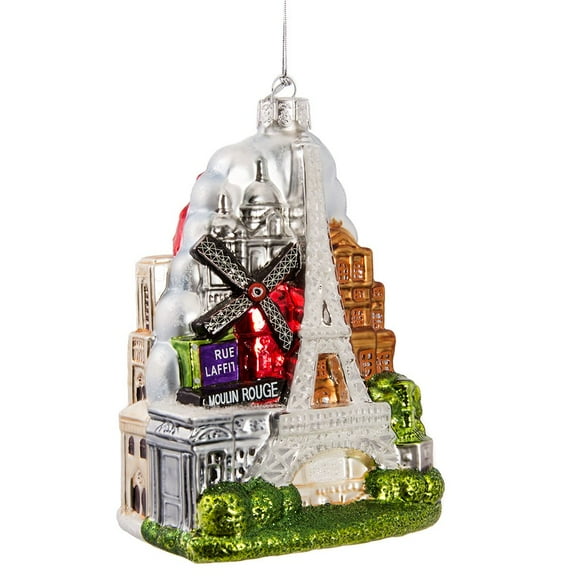 Kurt Adler 5-Inch Glass "Paris City" Ornament