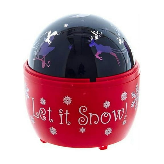 Kurt Adler  5 in. Battery-Operated USB Night Light Projector, Red