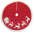thumbnail image 1 of Kurt Adler 50-Inch Red and White Santa Sleigh Embroidered Treeskirt, 1 of 2