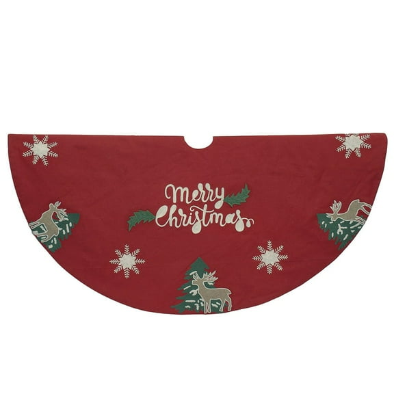 Kurt Adler 50-Inch Reindeer Applique Tree Skirt