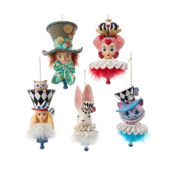 Kurt Adler 6.25-Inch Resin Hollywood Hats Ornament, 5-Piece Set