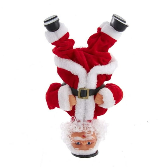 Kurt Adler 6.5-Inch Battery-Operated Animated Musical Upside Down Santa
