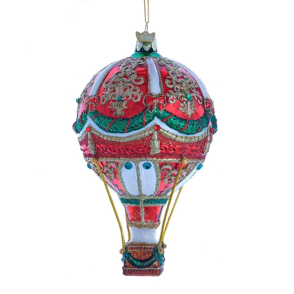 Kurt Adler Bellissimo Glass Hot Air Balloon Ornament