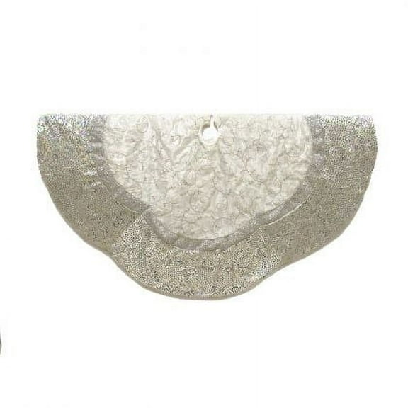 Kurt Adler 60-Inch Silver Treeskirt